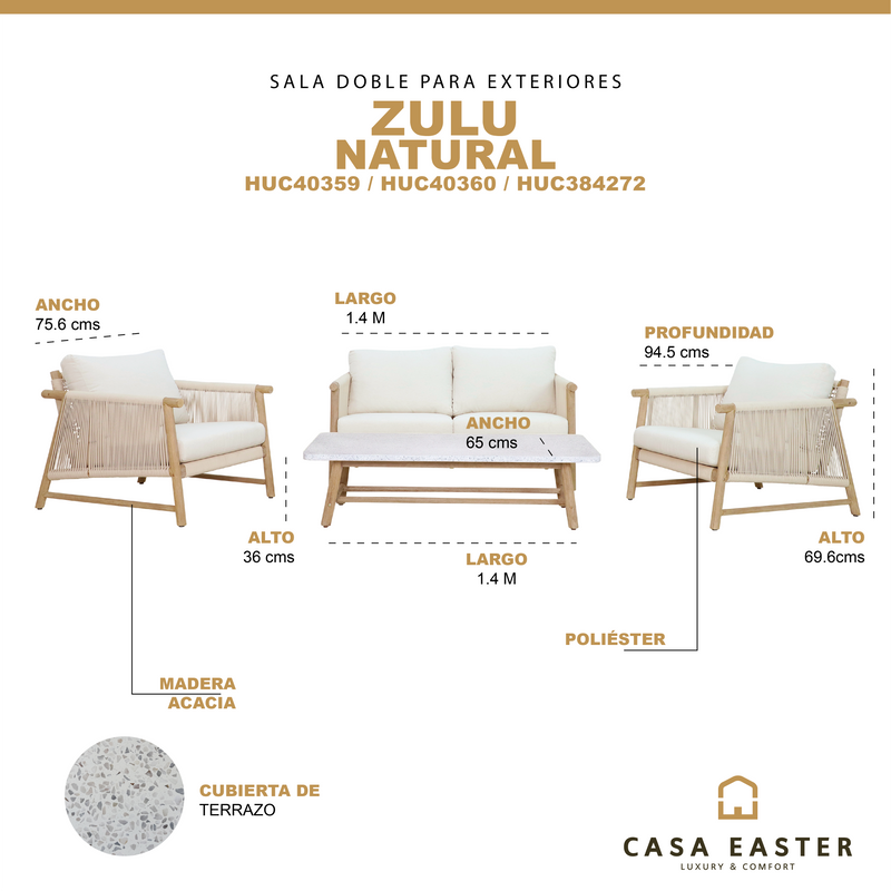Load image into Gallery viewer, Zulu Double Set in Natural Wood