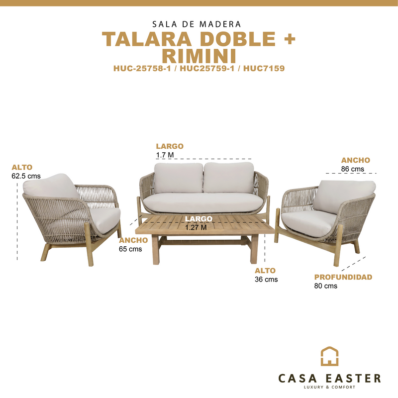 Cargue la imagen en el visor de la galería, Sala Doble Talara + mesa Rimini