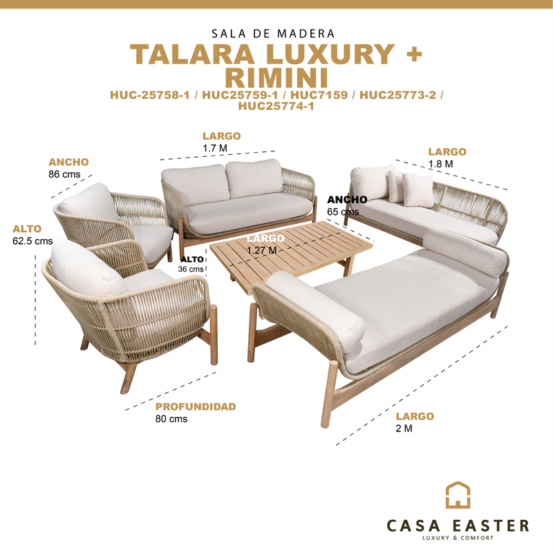 Cargue la imagen en el visor de la galería, Talara Luxury + mesa de centro Rimini