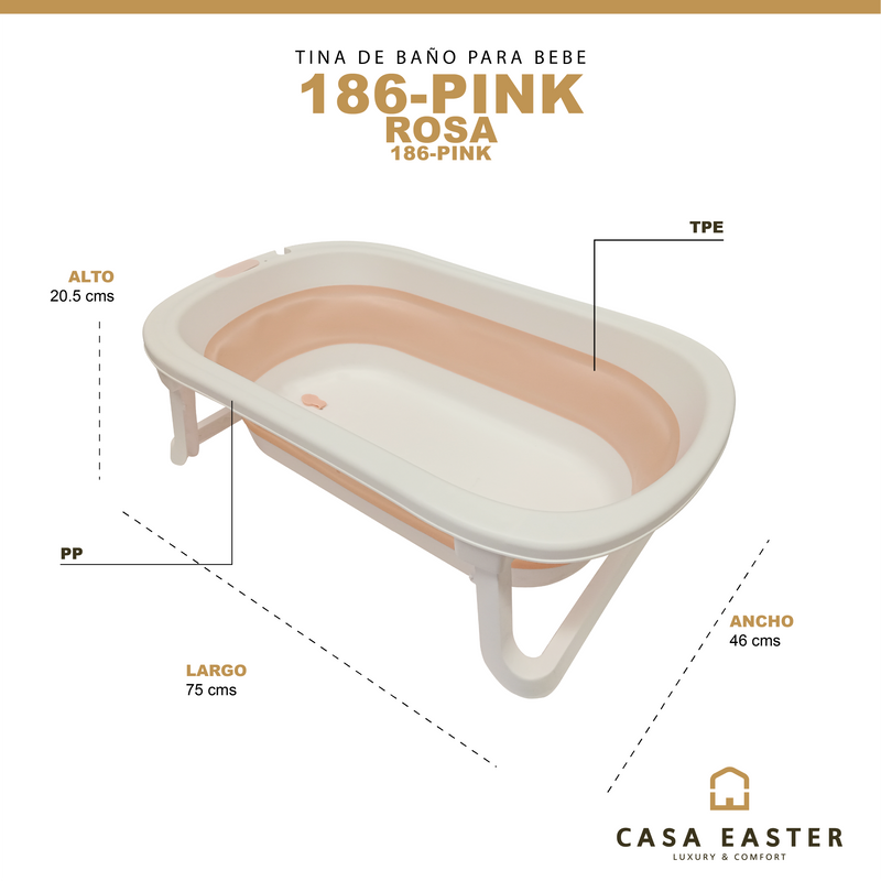 Cargue la imagen en el visor de la galería, Tina de baño plegable para bebe color Rosa - 186-PINK