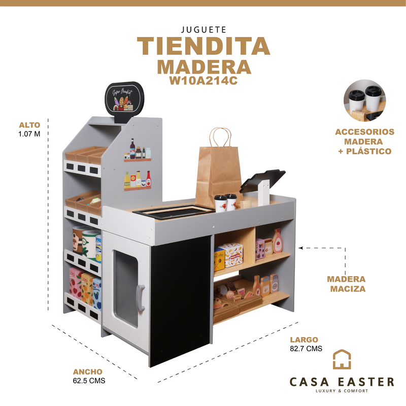 Cargue la imagen en el visor de la galería, Tienda de simulación de madera - W10A214C