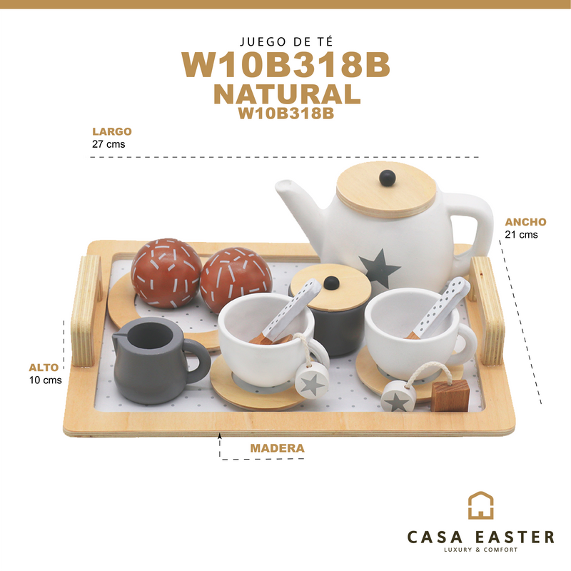Cargue la imagen en el visor de la galería, Juego Infantil de Té de madera - W10B318B
