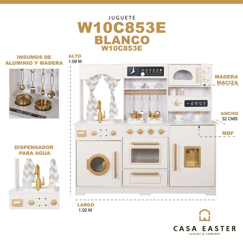 Cargue la imagen en el visor de la galería, Juego de cocina de lujo eléctrica color Blanco - W10C853E