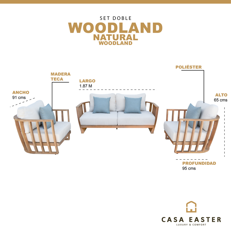 Cargue la imagen en el visor de la galería, Set Doble Woodland color Natural - WOODLAND
