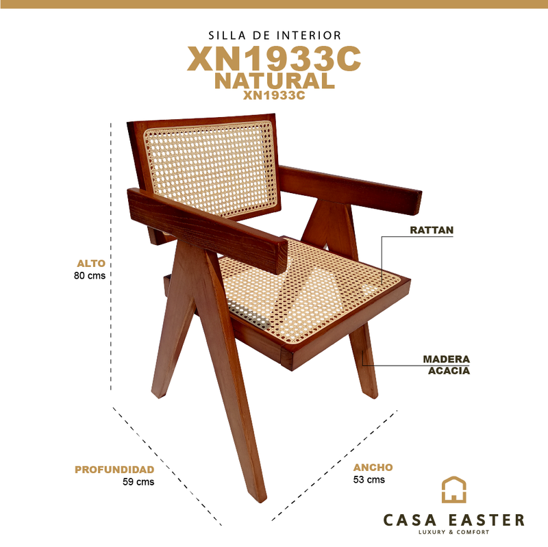 Cargue la imagen en el visor de la galería, Silla de interior de Madera - XN1933C