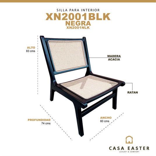 Silla de interior de Madera - XN2001BLK