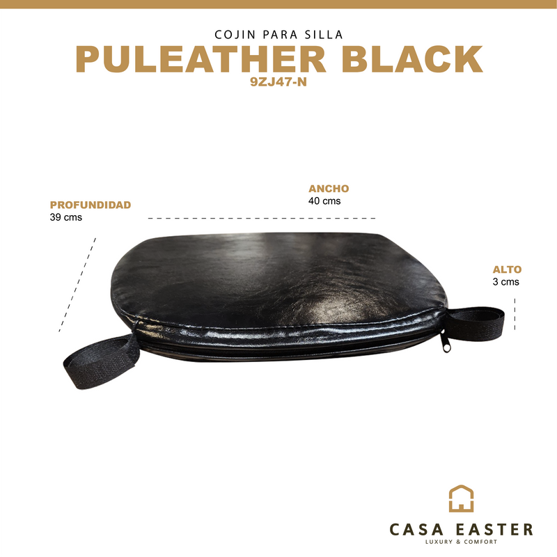 Cargue la imagen en el visor de la galería, Cojín Para Silla Color Negro-9ZJ47-N CasaEaster