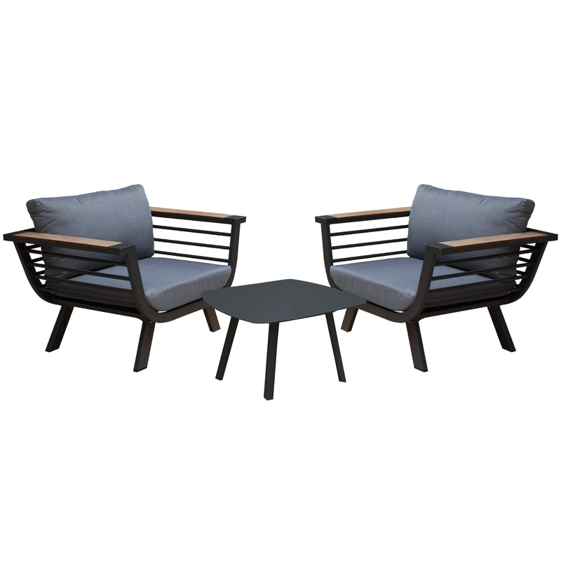 Cargue la imagen en el visor de la galería, Set para Exterior e Interior de Aluminio Color Carbon FRIO BISTRO- BISTR-FR-CH