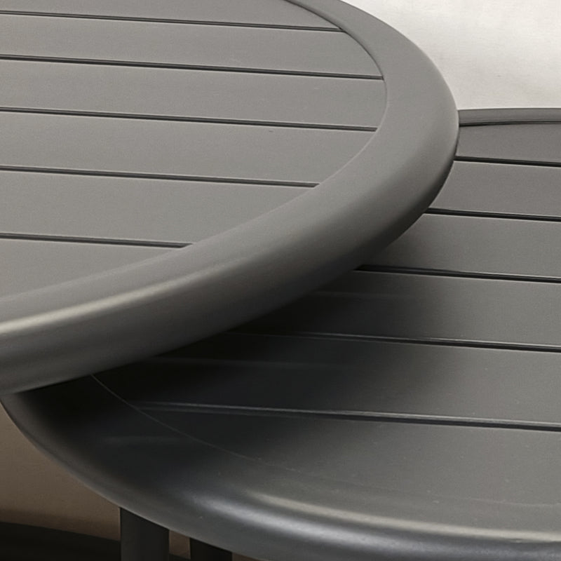 Cargue la imagen en el visor de la galería, Set Bistro Hampton + mesas moises 71cms*54.7cms color carbon -HAMMO