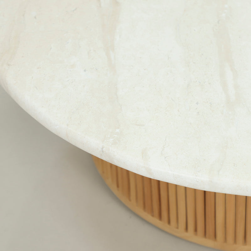 Load image into Gallery viewer, Coffee table dia. 90cm Hazel in Hazelnut wood - HUC2867