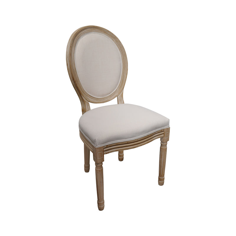 Cargue la imagen en el visor de la galería, Silla para Interior de Madera color Natural Louis Banquete - 9FMNAT