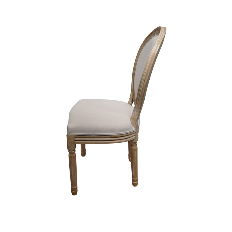 Cargue la imagen en el visor de la galería, Silla para Interior de Madera color Natural Louis Banquete - 9FMNAT