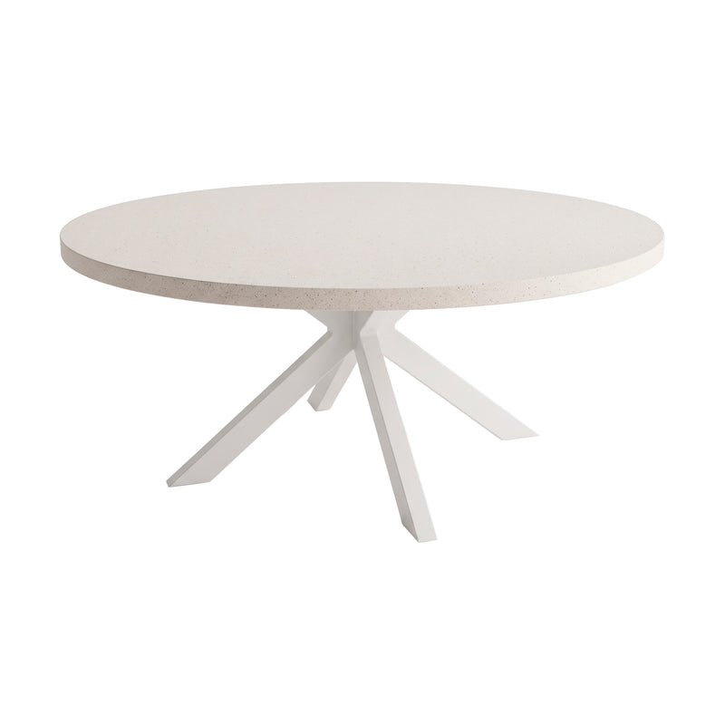 Cargue la imagen en el visor de la galería, Mesa de Comedor Redonda 1.7 M ANCONA para interior y exterior estilo redonda Color blanco - WHITE-75738