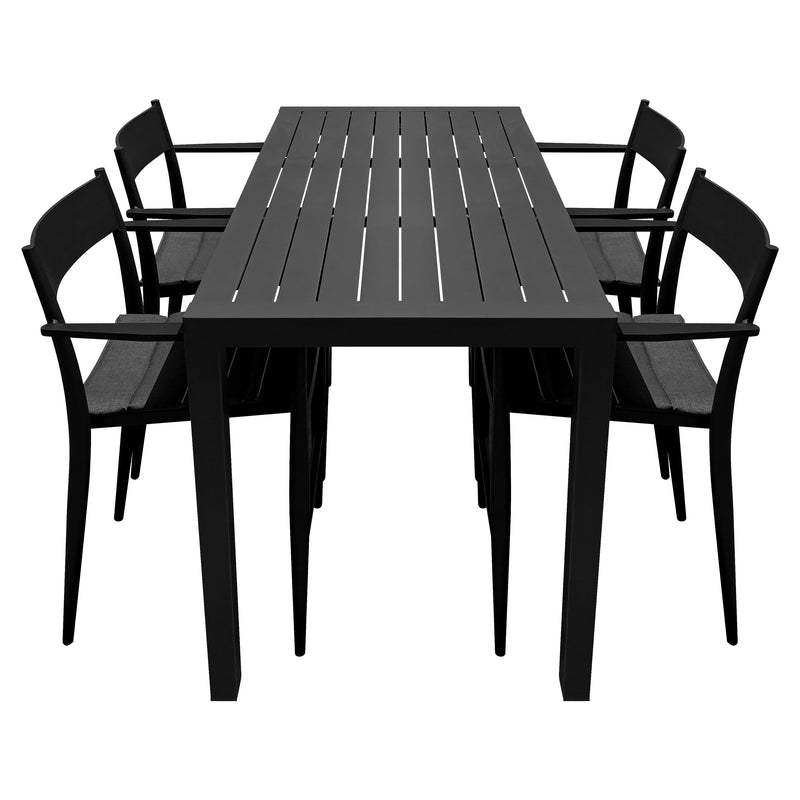 Cargue la imagen en el visor de la galería, Comedor Bon 1.4 M carbon + 4 sillas Shakira