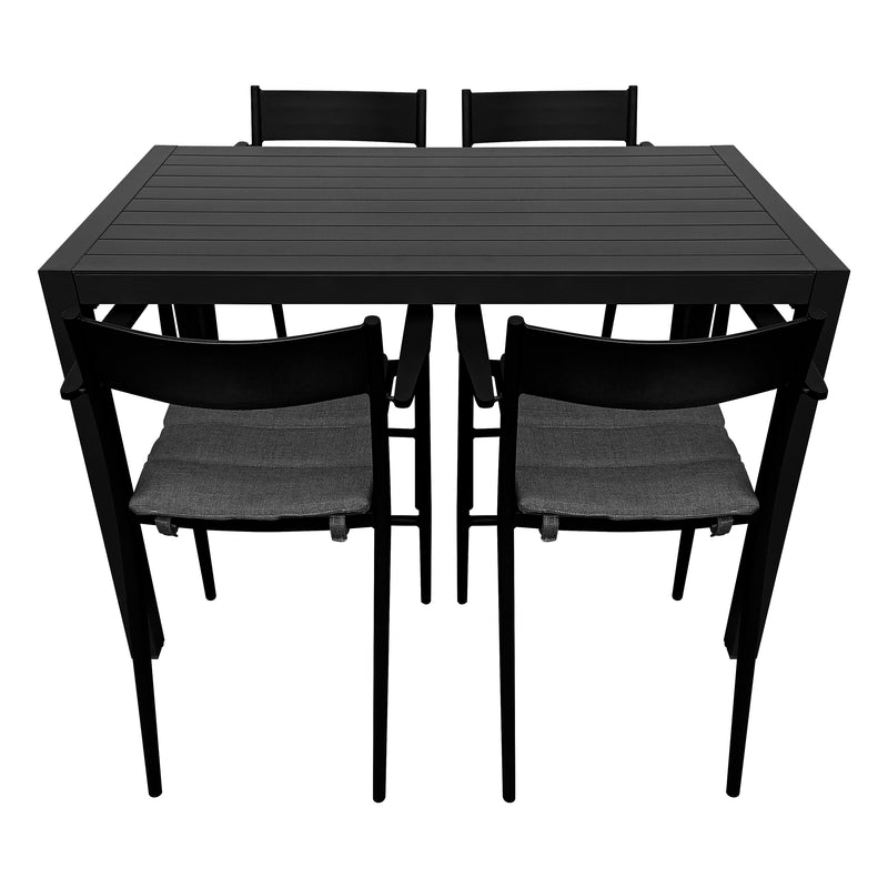 Cargue la imagen en el visor de la galería, Comedor Bon 1.4 M carbon + 4 sillas Shakira