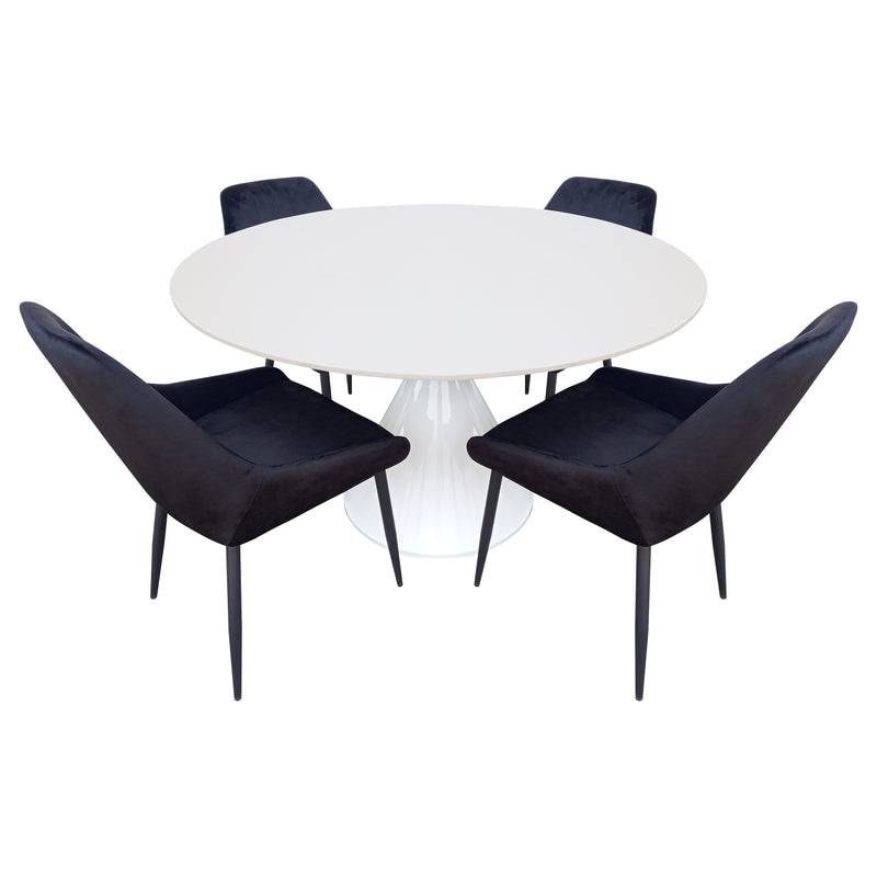 Cargue la imagen en el visor de la galería, Comedor Xambe blanca 1.3 M + 4 sillas Dammy Cal