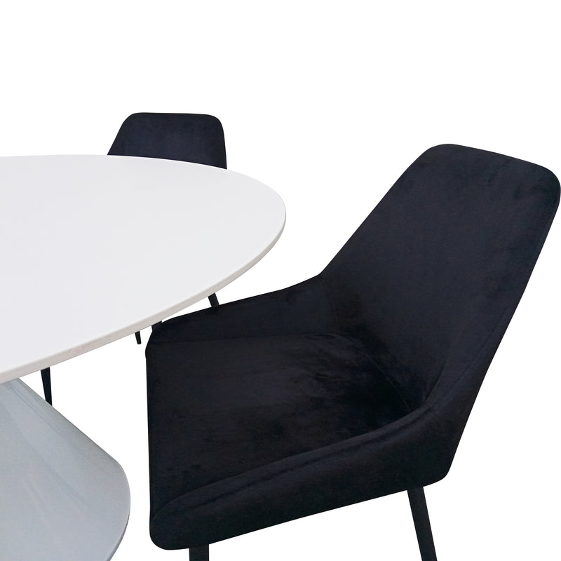 Cargue la imagen en el visor de la galería, Comedor Xambe blanca 1.3 M + 4 sillas Dammy Cal