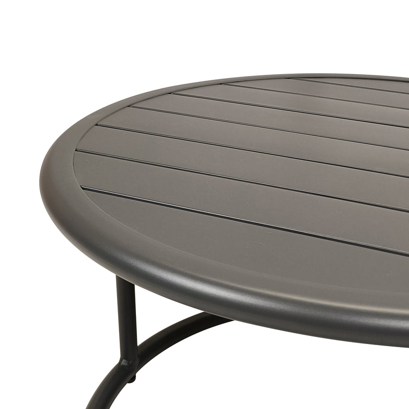 Cargue la imagen en el visor de la galería, Mesa (set 2 pz) Bistro Circular Color Carbon MOISES D.54.7cms -GLA-5313-28W-CA