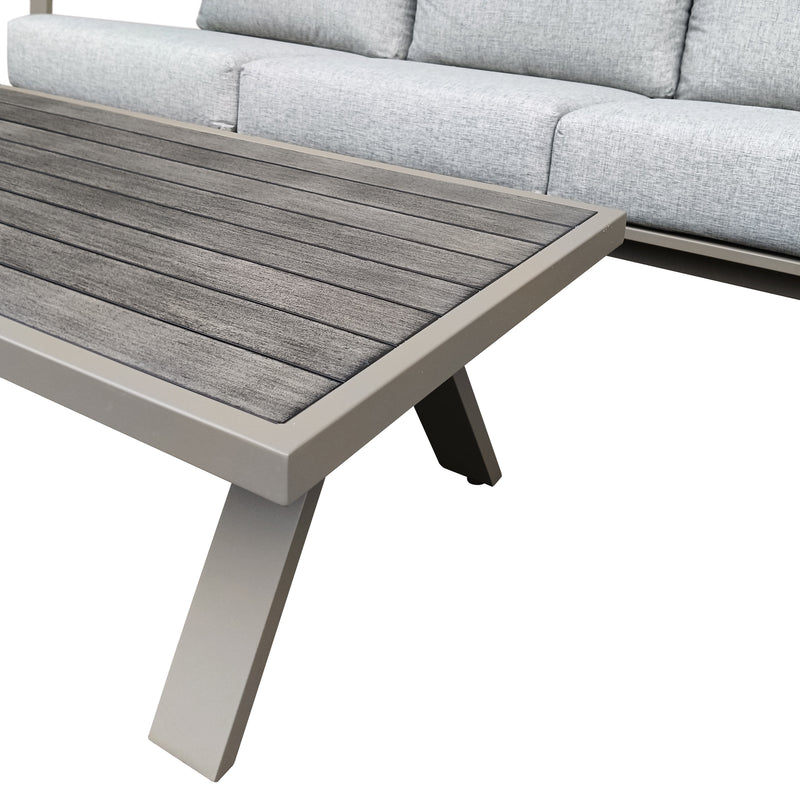 Cargue la imagen en el visor de la galería, Sala para interior y exterior color gris con champagne NAMPA TRIPLE