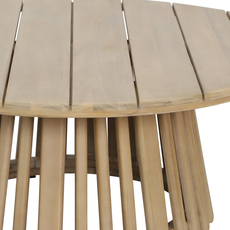 Cargue la imagen en el visor de la galería, Mesa de centro redonda diam 1 M Paia de madera color natural - HUC28509