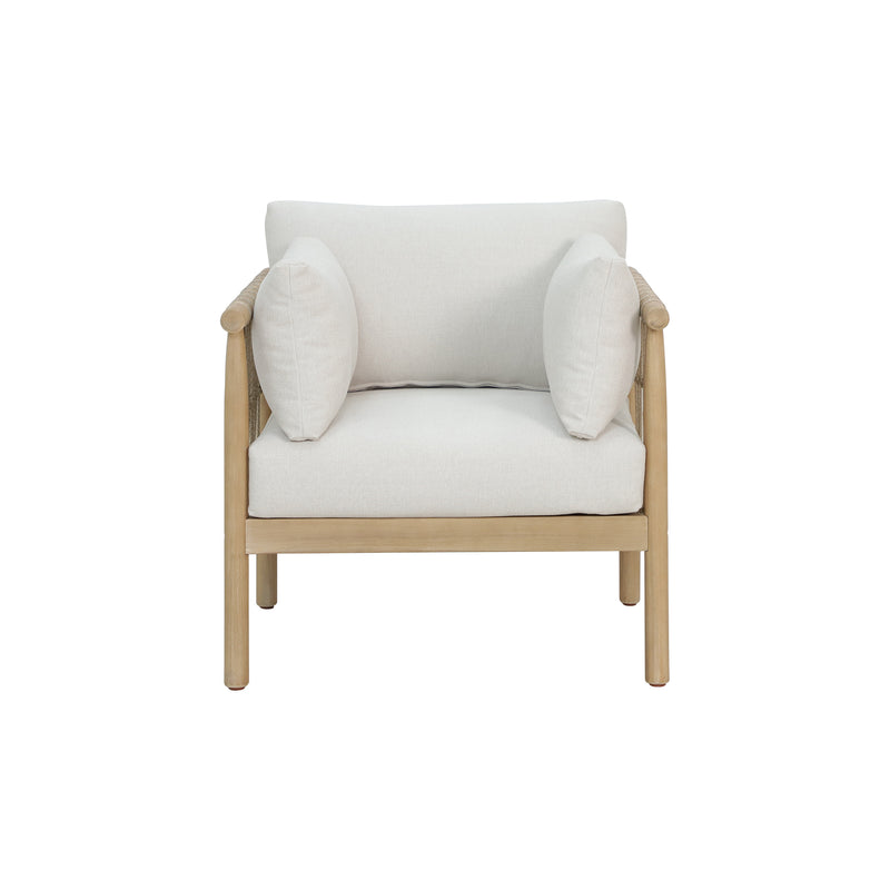 Cargue la imagen en el visor de la galería, Sillón indidivudal Paia de madera color natural - HUC40347-1