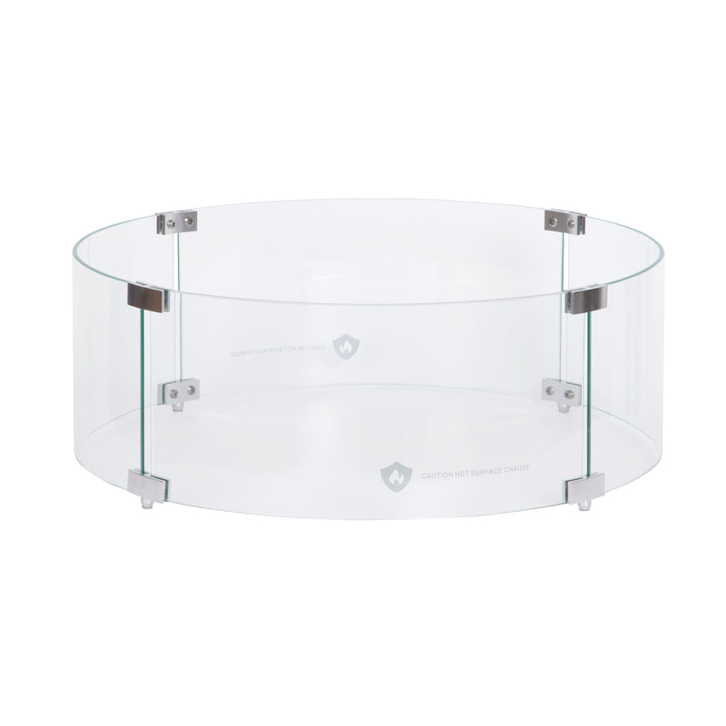 Cargue la imagen en el visor de la galería, Parabrisas para fogata de vidrio redonda - M130500045