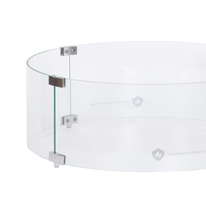 Cargue la imagen en el visor de la galería, Parabrisas para fogata de vidrio redonda - M130500045