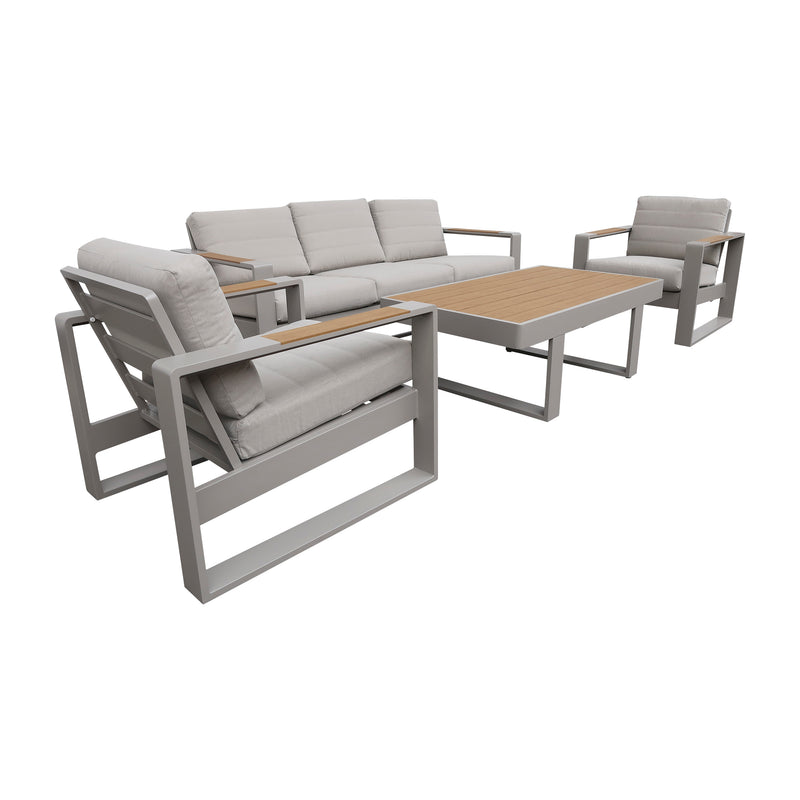 Cargue la imagen en el visor de la galería, Set triple Pinto para Exterior e Interior de Aluminio Color Champagne - PT3229W