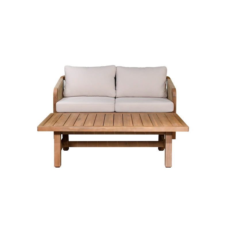 Cargue la imagen en el visor de la galería, Set Rimini doble + mesa de centro rimini color natural - 686KD-HUC37159