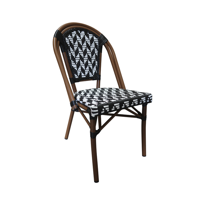 Load image into Gallery viewer, Rattan Chair for Outdoor and Indoor Use, Black/White, SCOOTLAND 09-02 - SCOOTLAND 09-02