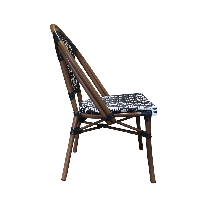 Load image into Gallery viewer, Rattan Chair for Outdoor and Indoor Use, Black/White, SCOOTLAND 09-02 - SCOOTLAND 09-02