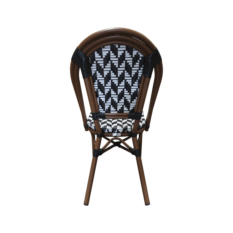 Load image into Gallery viewer, Rattan Chair for Outdoor and Indoor Use, Black/White, SCOOTLAND 09-02 - SCOOTLAND 09-02