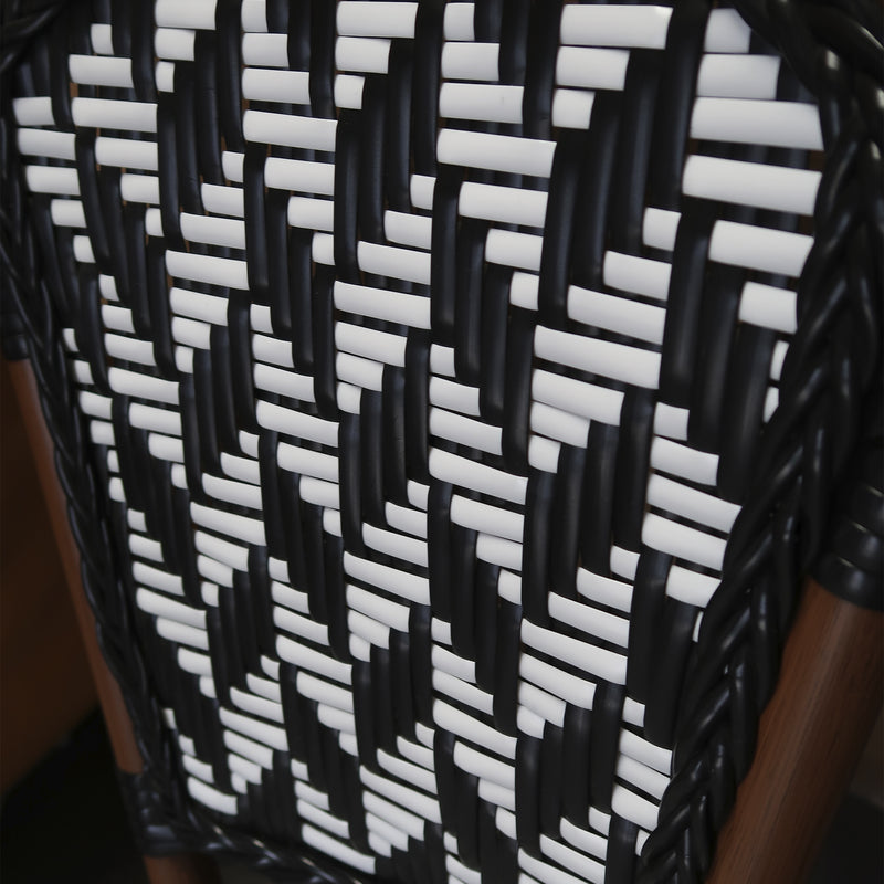 Load image into Gallery viewer, Rattan Chair for Outdoor and Indoor Use, Black/White, SCOOTLAND 09-02 - SCOOTLAND 09-02
