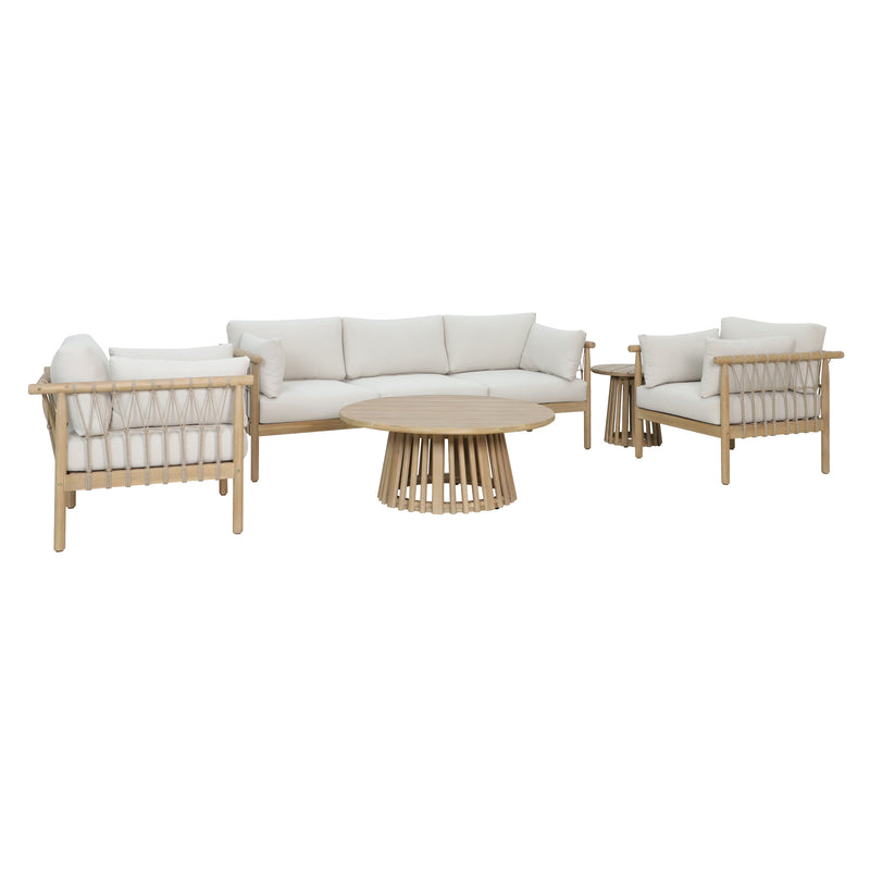 Cargue la imagen en el visor de la galería, Set triple de Madera Paia color natural - HUC40345-TRI