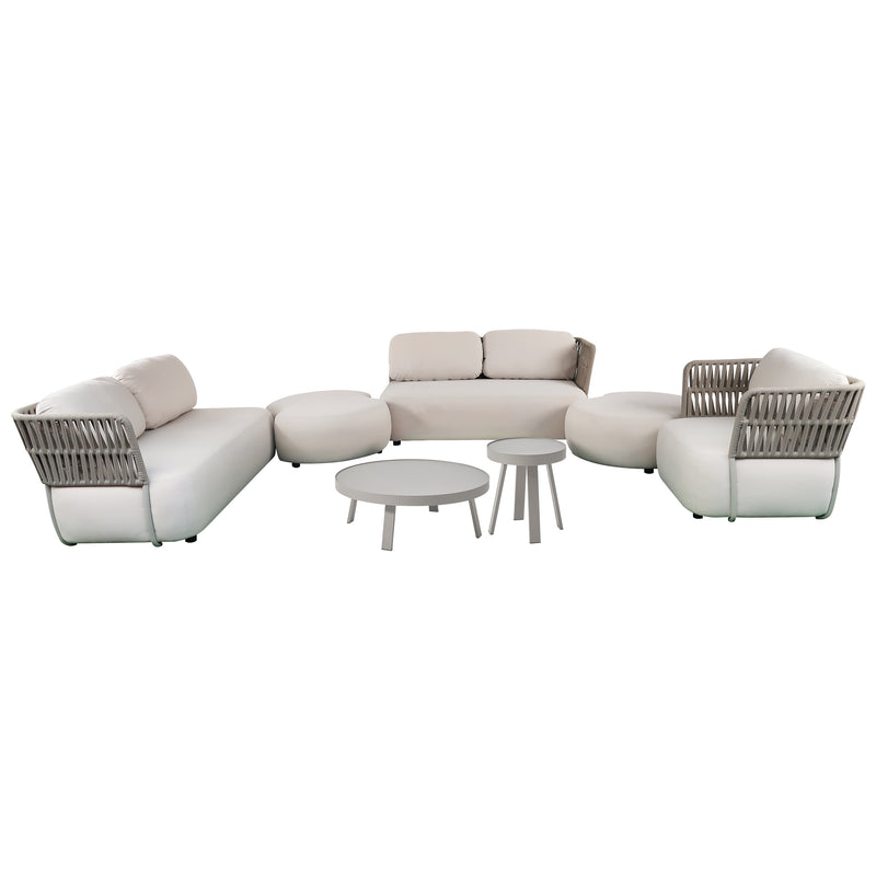 Cargue la imagen en el visor de la galería, Set Soft Ivory Luxury con mesas de centro Kafei - SOFTLUX-KAFEI