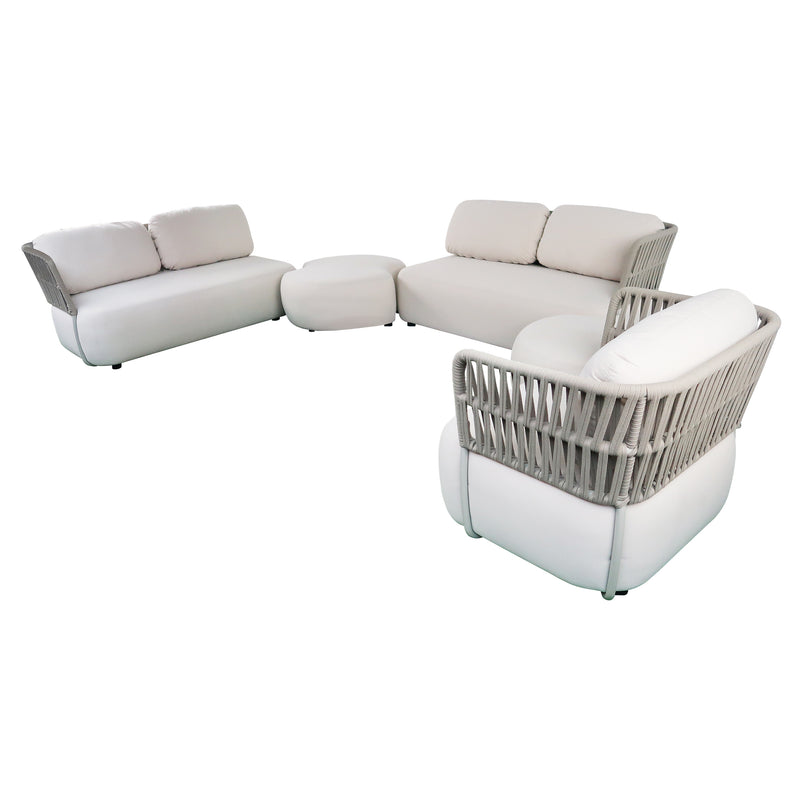 Cargue la imagen en el visor de la galería, Set SOFT Modular 4 Plazas de planta abierta color Beige - SOFTLUX-SINM