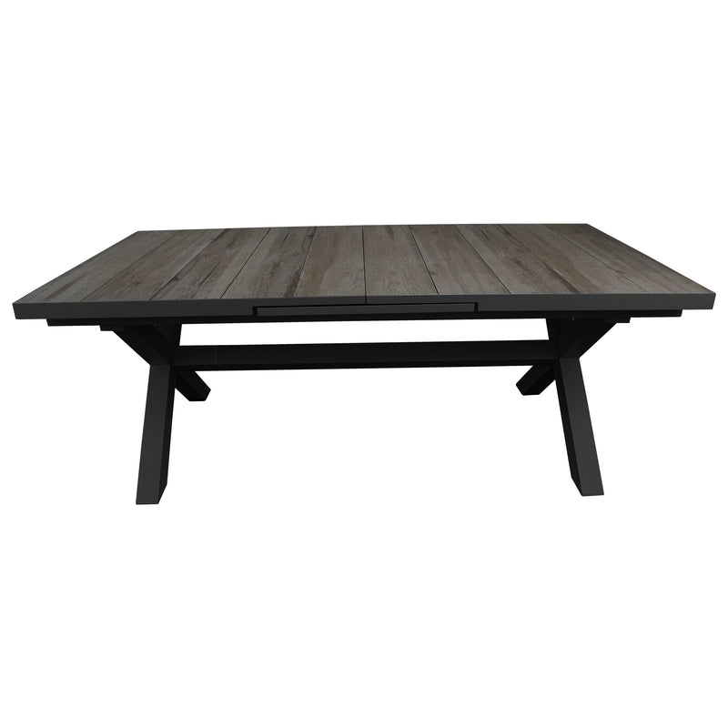 Cargue la imagen en el visor de la galería, Mesa de Comedor Expandible 2 M / 2.6 M para interior y exterior de Aluminio Color Carbon SULTAN-table-21