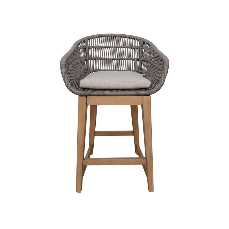 Cargue la imagen en el visor de la galería, Silla Alta de Lazo para Interior de Madera Acacia Color Gris TALARA -HUC39670-GR