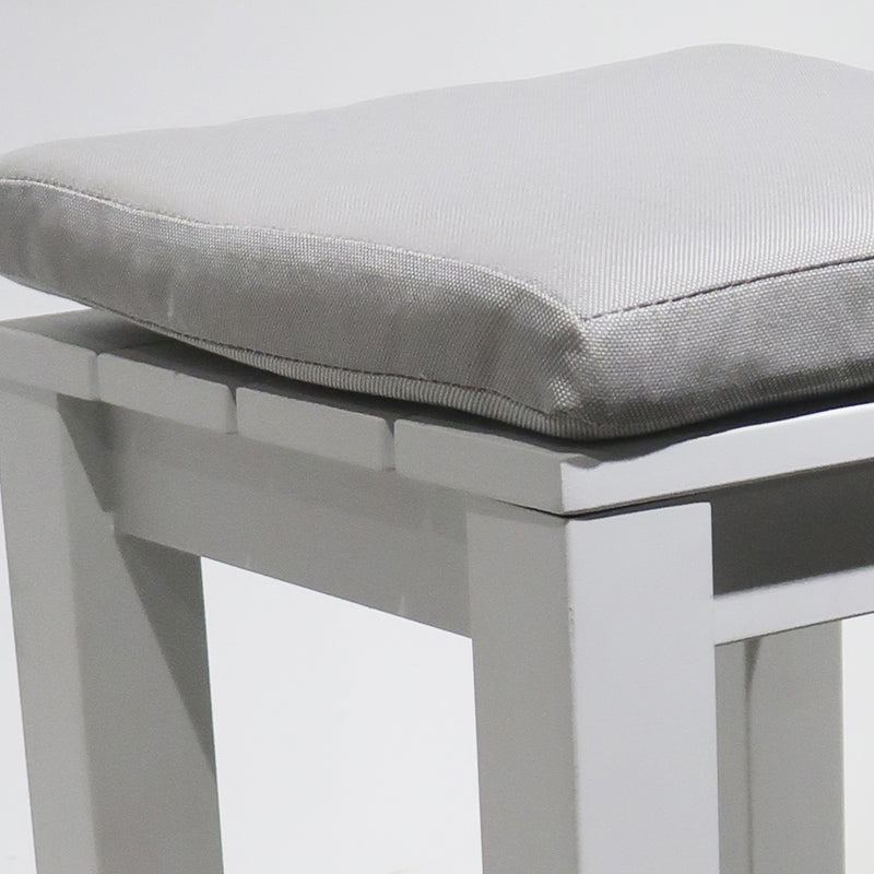 Cargue la imagen en el visor de la galería, Comedor Alto para interior y exterior Ancona + 4 bancos waterfall colo blanco - ANWAWH