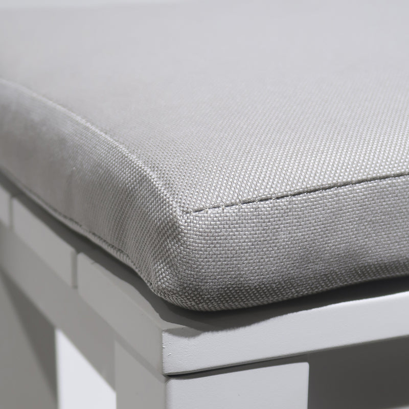 Cargue la imagen en el visor de la galería, Comedor alto Clay 1.5 M+ 4 bancos Waterfall, color blanco - CL-WAWH