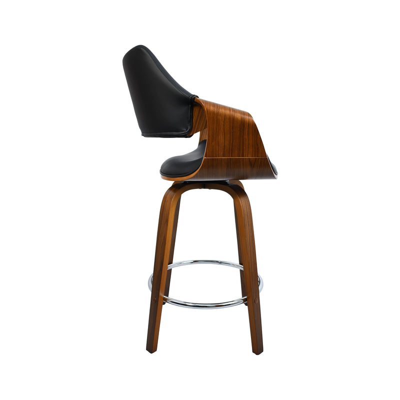 Cargue la imagen en el visor de la galería, Silla alta para barra 1049 para interior color negro &amp; café - JY3075-1049
