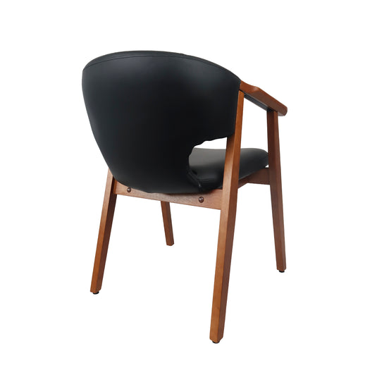 Silla de interior de madera 1061 color negro - JY63861061