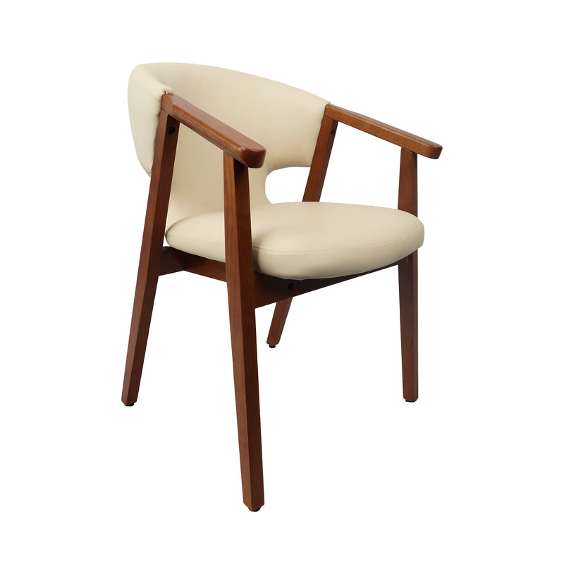 Cargue la imagen en el visor de la galería, Silla de interior de madera 1062 color crema  - JY9041062
