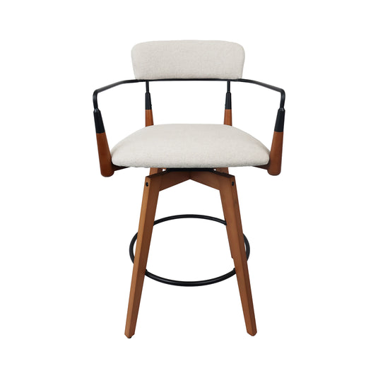 Silla alta de interior de madera 1064 color crema - JY1031064