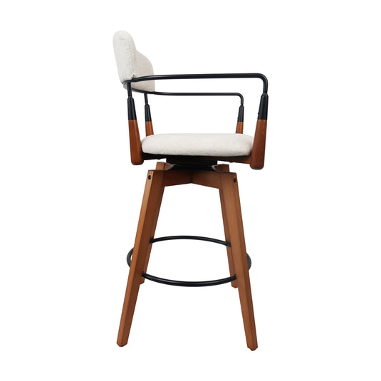 Silla alta de interior de madera 1064 color crema - JY1031064