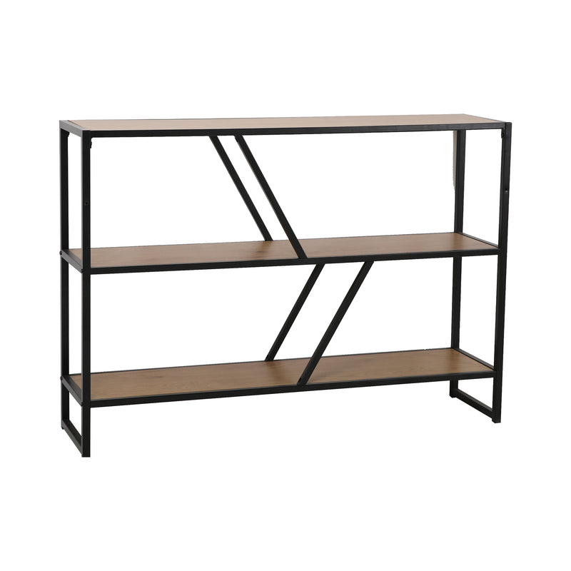 Cargue la imagen en el visor de la galería, Estante de 3 niveles para interior color negro &amp; café - 31333B3
