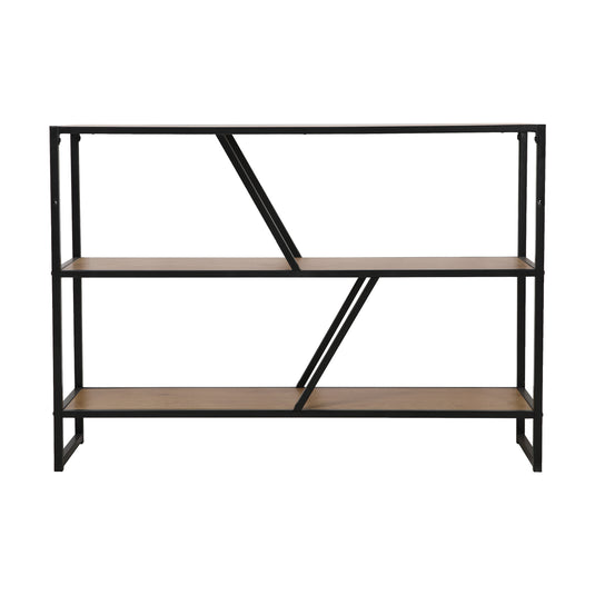 Estante de 3 niveles para interior color negro & café - 31333B3