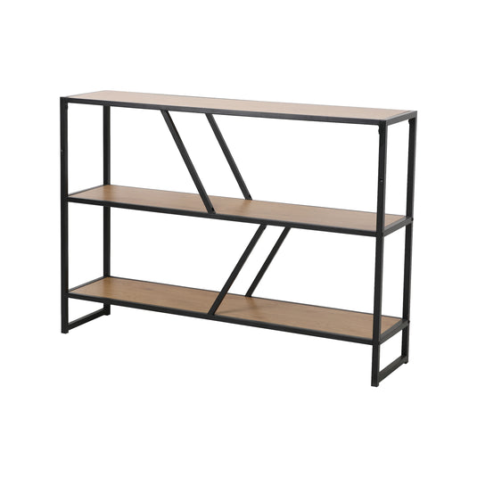 Estante de 3 niveles para interior color negro & café - 31333B3