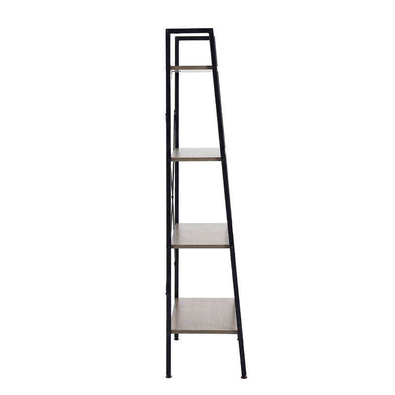 Cargue la imagen en el visor de la galería, Estante de 4 niveles KD color café con Negro - 31333EKD
