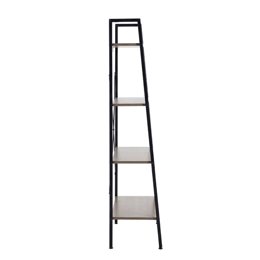 Estante de 4 niveles KD color café con Negro - 31333EKD